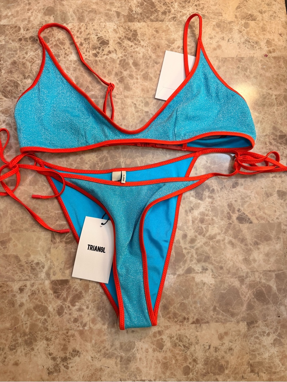 triangl swimwear Orange & Yellow Floral Bikini Set - Picture 10 of 13